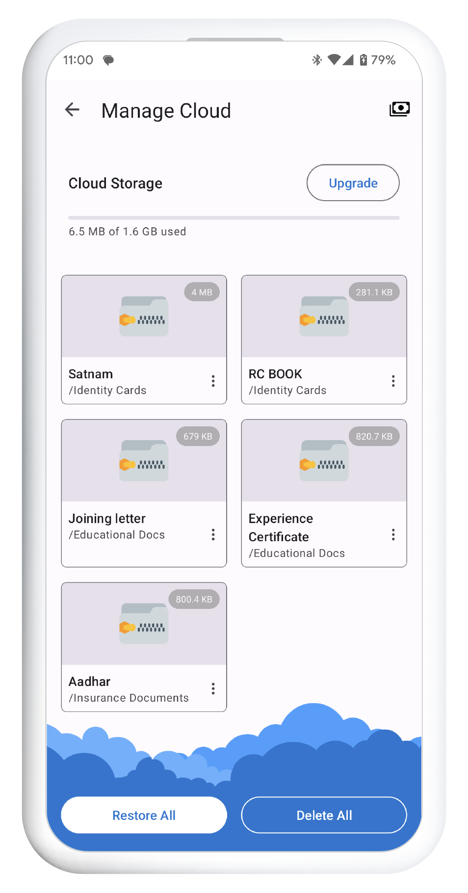 Aerodocs notes screen